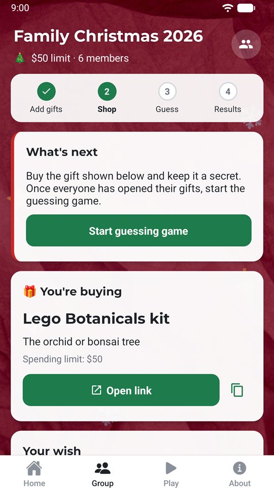 The gift you are assigned to buy